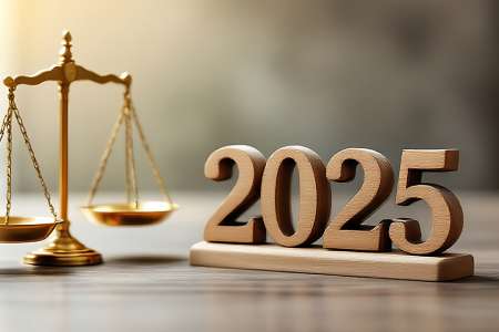 © Din Nasahrudin - stock.adobe.com  Foto: Justiz-Waage und Jahreszahl 2025